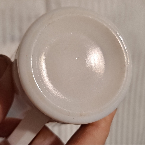 Vintage Hazel Atlas White Milk Glass 3 Three Little Pigs Children's Mug 4oz Cup - Picture 4 of 8